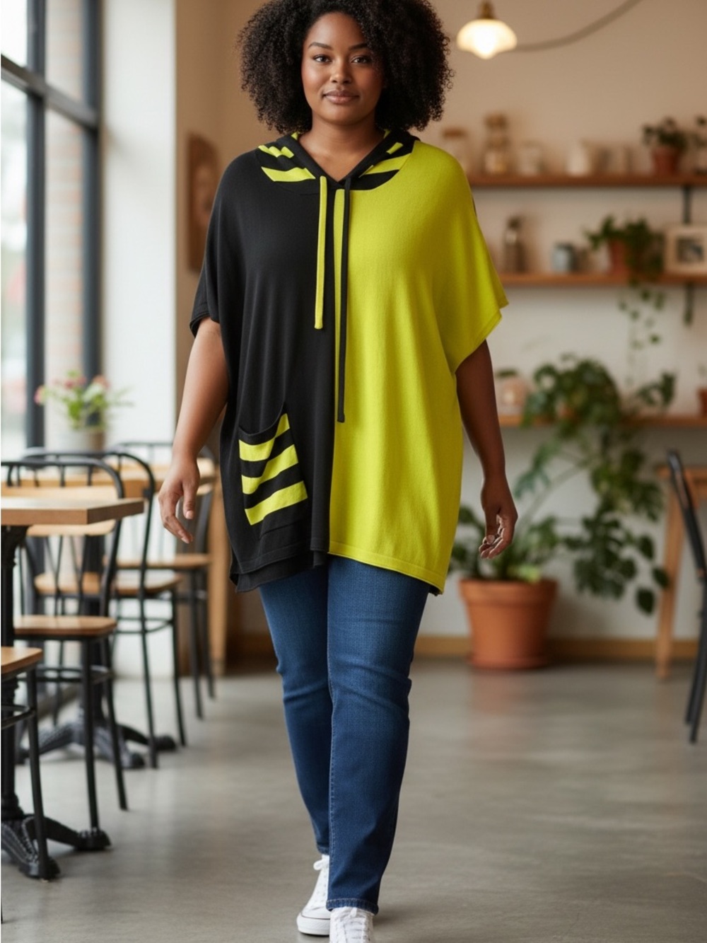 Terra Sj Apparel Hooded Top – XL – NWT
Black and Lime Green